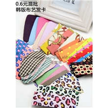 0.5元厂家韩版布艺发夹潮流荧光色印花发卡批发新款热卖头饰