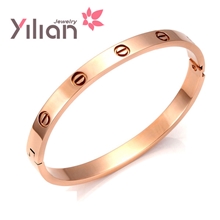 特价LOVE永恒之环镀玫瑰金彩金情侣仿卡地亚手镯手镯手环批发女款