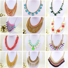 厂家直销欧美韩版糖果色大牌合金锁骨短款项链淘宝地摊热卖饰品