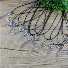 义乌厂家直销1.2元一条复古项链韩版时尚项链黑色绳子项链批发