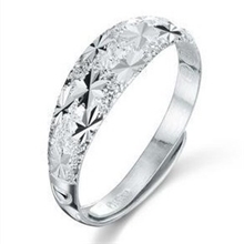 银多多手饰批发925银戒指首饰电镀千足银满天星戒指情侣指环