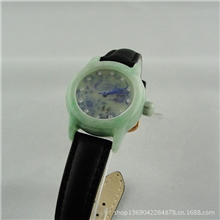 供应批发壳底面全翡翠玉石小款女表