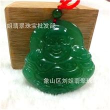 长期供应B料大号油青玉观音玉佛吊坠玉石批发