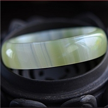 厂家供应批发蓝田玉缠丝青白玉手镯天然玉石玉环阿富汗手镯批发价