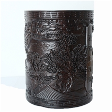 木质品木雕刻画笔筒木质工艺品批发供应木质品
