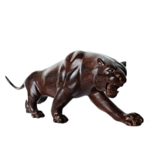 木雕豹子动物工艺品礼品工艺品批发供应木雕产品木质品