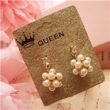 E0211&rdquo;欧美复古饰品原单欧美大牌多珍珠精美耳环