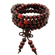 小额批发原生态小叶檀木小叶紫檀红檀木佛珠108粒念珠手链