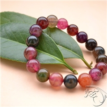 批发销售西瓜晶碧玺佛珠手链碧玺手链龙纹石