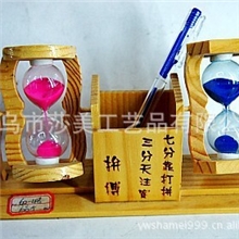 批发木制沙漏沙漏松木带底座沙漏木框架沙漏60-48