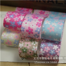 厂家批发DIY韩国儿童发饰罗纹带多色小碎花丝带姚明织带50元批