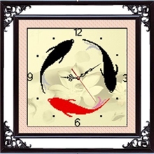 【强热推荐】2013新品钻diy十字绣钻石画批发年年有余3D钟表