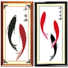 【淘宝爆款】卡卡新款十字绣批发十字绣成品义乌十字绣年年有余