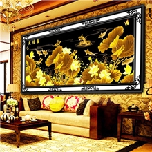 【淘宝爆款】卡卡3D新款十字绣品牌十字绣厂家九鱼图十字绣鱼福图