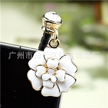 厂家直销高品质山茶花防尘塞手机防尘塞3.5mm手机塞