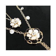 2013贝壳山茶花流苏项链毛衣链韩国女长款多层x248