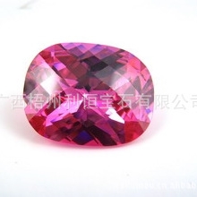 锆石厂家批发肥长方锆石红刚玉裸石人造宝石