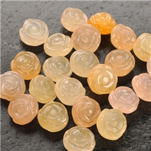 域石新疆天然戈壁玉金丝玉玫瑰花散珠