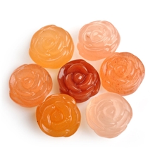 域石新疆戈壁玉金丝玉玫瑰花单珠散珠DIY珠子