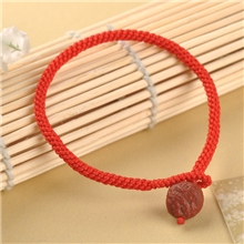 新款韩版新疆玛瑙情侣款红绳手链域石珍藏馆时尚创意手工编织配饰