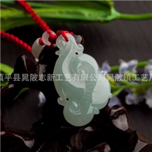 水润A货冰种翡翠挂件玉如意吊坠