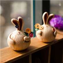 zakka杂货可爱胖兔树脂摆件创意杂货店摆件D03401005