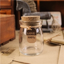zakka杂货小布丁瓶许愿瓶漂流瓶瓶子控情侣礼物G03801006