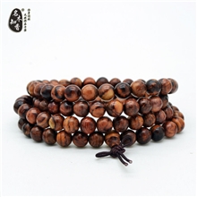 名木知香正宗海南黄花梨0.6108颗佛珠手链