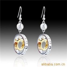 100元饰品混批个性时来运转双环耳环明星饰品2062-1