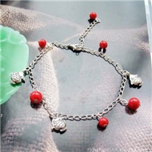 100元小额饰品混批藏银藏饰批发苗银小鱼脚链促销礼品JL008