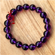 宏伟水晶爱情乌拉圭8MM至12MM紫水晶手链智慧与爱情的结晶