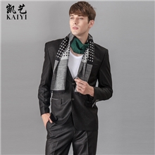新款欧美男士围巾流苏桑蚕丝加厚保暖围巾WJ053