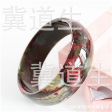 天然桃花玉手镯岫玉手镯玉器批发