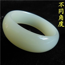 青白玉手镯加宽加厚羊脂玉手镯子a货特价和田玉手镯正品天然玉器