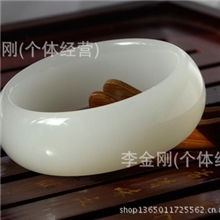 正品羊脂级加宽白玉手镯玉石手镯阿富汗汉白玉手镯新疆和田玉镯