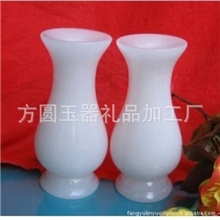 天然汉白玉花瓶玉花瓶一对批发