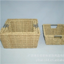 专业厂家优质供应植物编织工艺品水草编织篮草编制品编织收纳