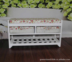 厂家供应优质韩式田园小家具床头柜，鞋柜，收纳柜草编工艺品合成