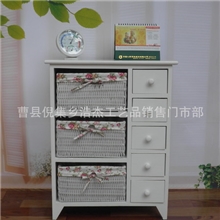 厂家供应优质韩式田园家具床头柜鞋柜收纳柜