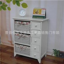 厂家专业生产欧式田园床头柜收纳柜各种草编工艺品