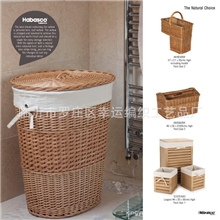 临沂生产厂家编织篮野餐篮衣服收纳柳编收纳幸运编织篮子