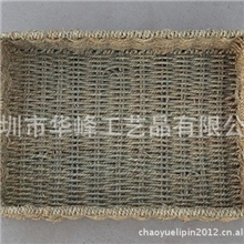 专业生产批发精美草编筐水果篮草编篮草编工艺厂