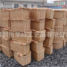 郯城柳编厂家批发定做半圆柳编野餐蓝纯棉花布柳编编织工艺品