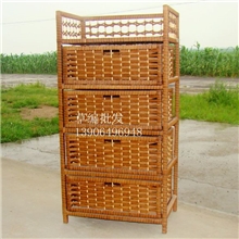 博兴艺凡草编工艺品批发各种收纳柜田园收纳柜草编收纳箱
