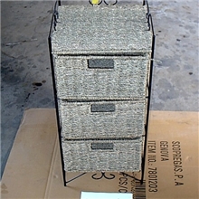 供应厂家优质纯手工水草编织床头柜/酒店家居用品植物编织工艺品