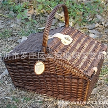 柳条野餐篮柳编篮子野餐蓝手提野餐蓝临沂柳编野餐蓝