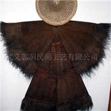 供应植物编织竹编工艺品--斗笠蓑衣