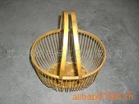 供应植物编织竹木工艺品--水果篮竹编篮子