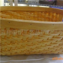 厂家供应木片储物篮木编手挽筐木编盒