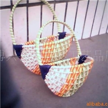 厂家生产供应草编工艺品花篮